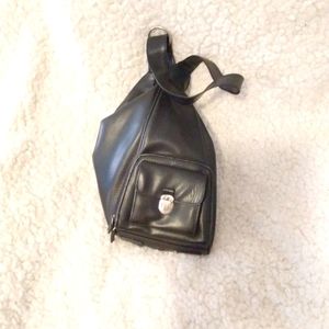 Faux leather backpack